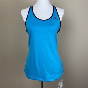NEW Adidas womens medium tank top blue shirt